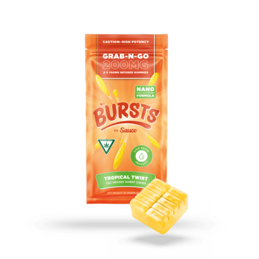 Bursts Tropical Twist - 200MG Live Resin Infused Edibles